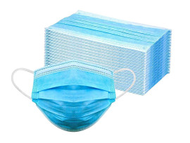 Mask Disposable, Pack of 100 with Nose Pin Non-Woven fabric Anti Pollution